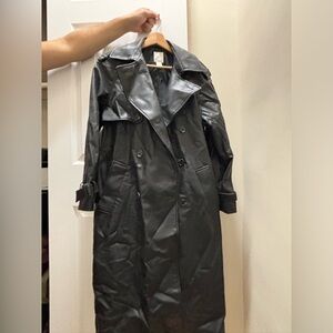 H&M Leather Trench Coat